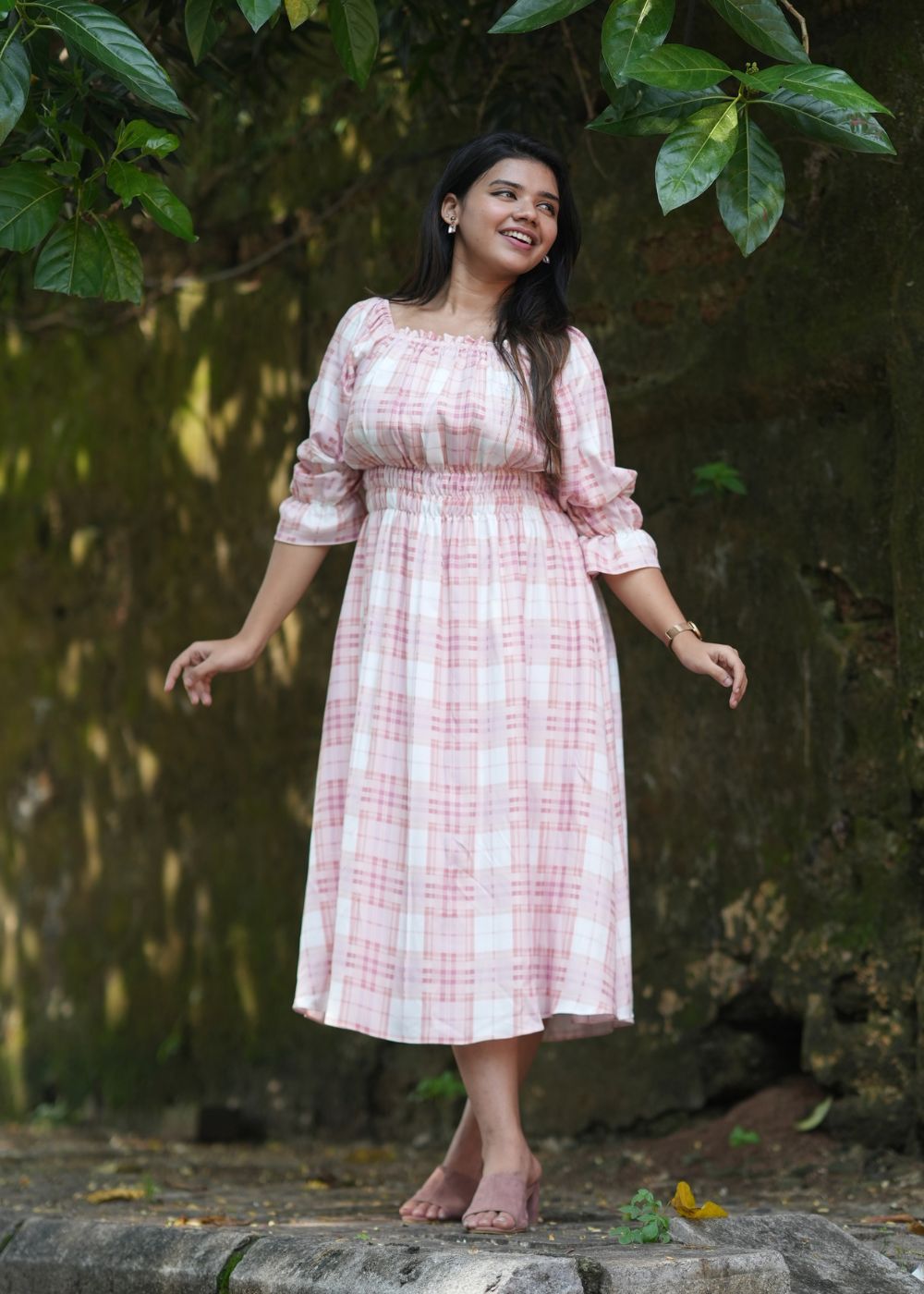 Blush Meadow Plaid