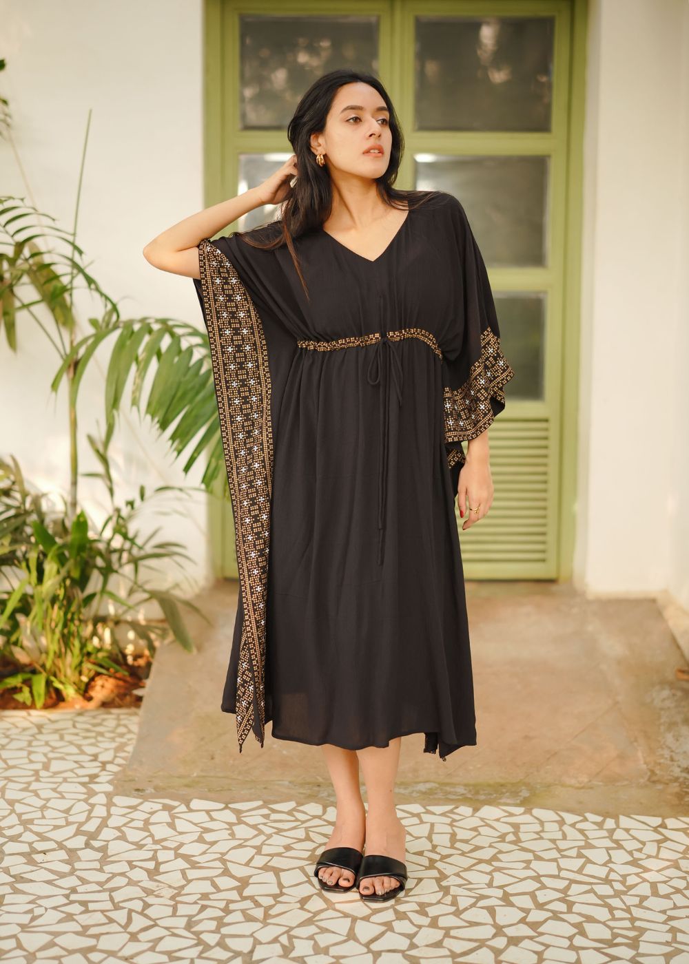 Regal Black Kaftan