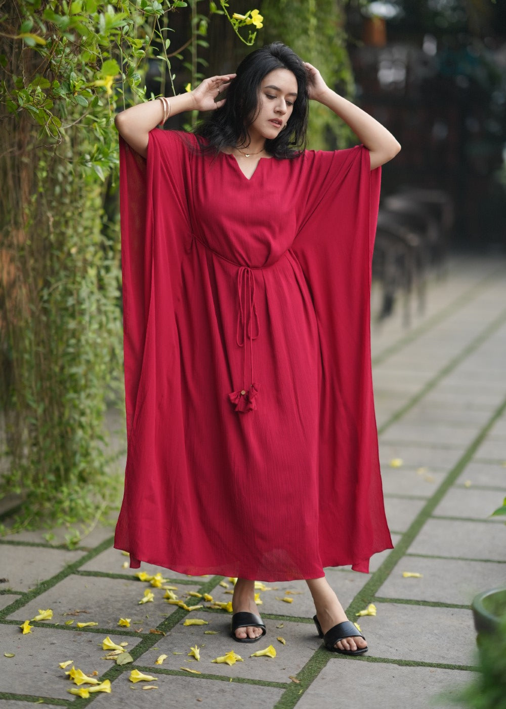 Scarlet Meadow Kaftan
