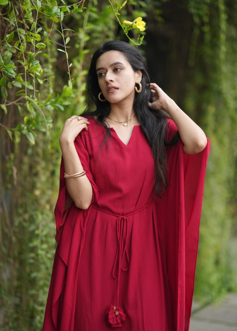 Scarlet Meadow Kaftan