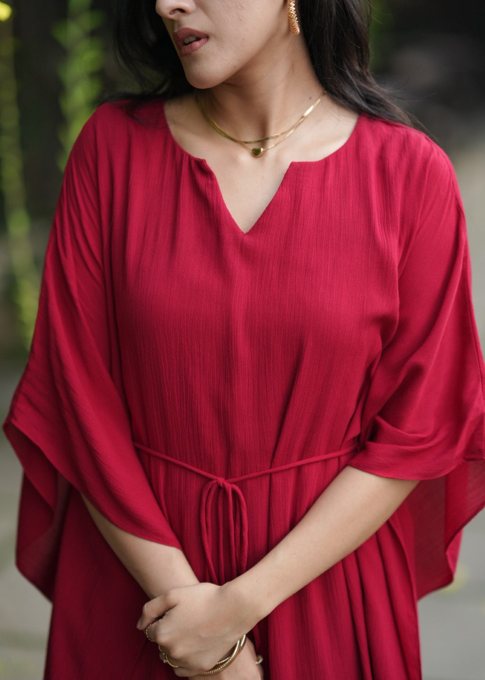Scarlet Meadow Kaftan