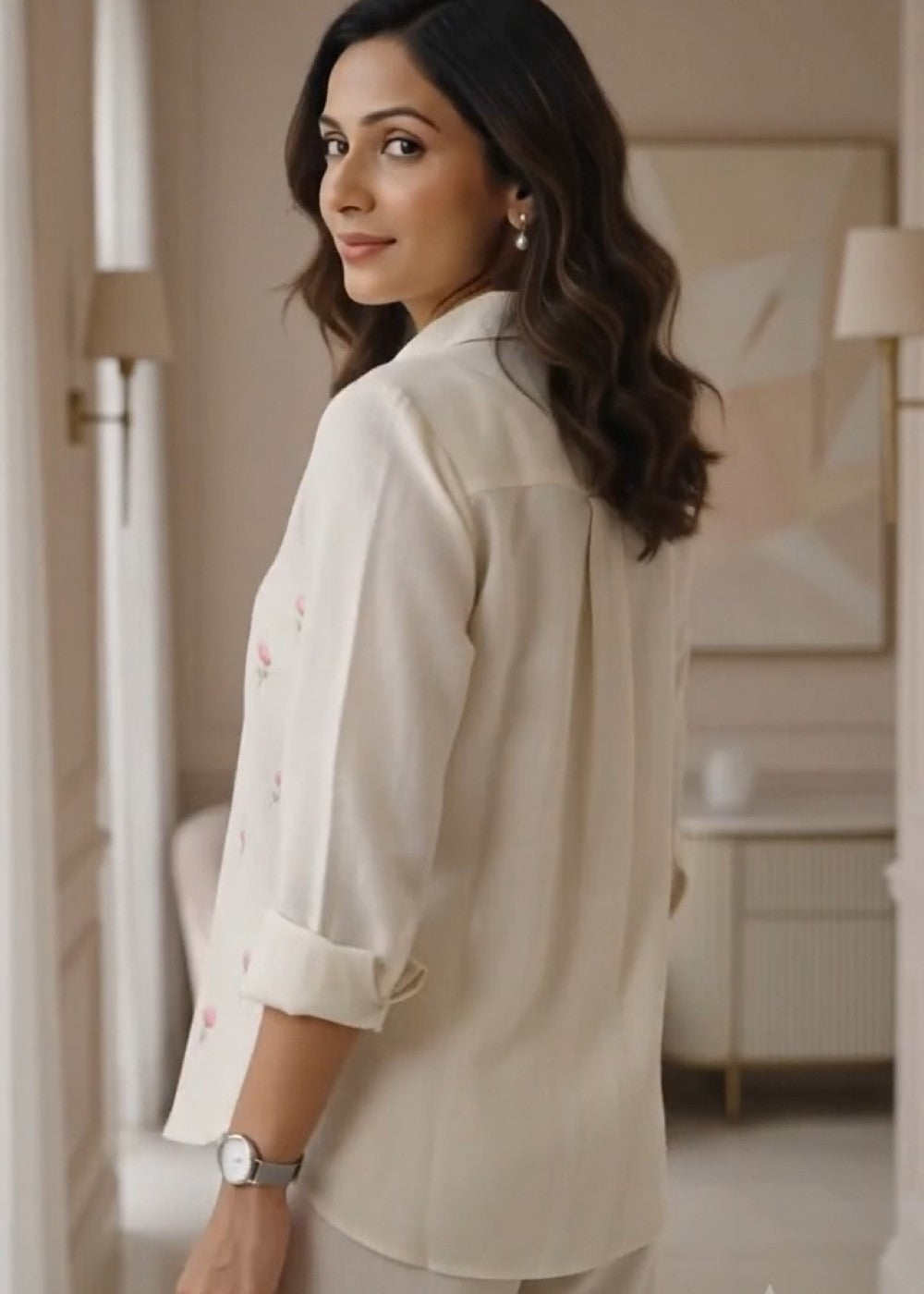 Ivory Bloom Linen Set
