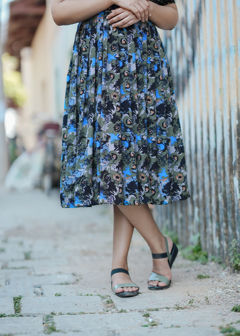 Starry night pleats dress