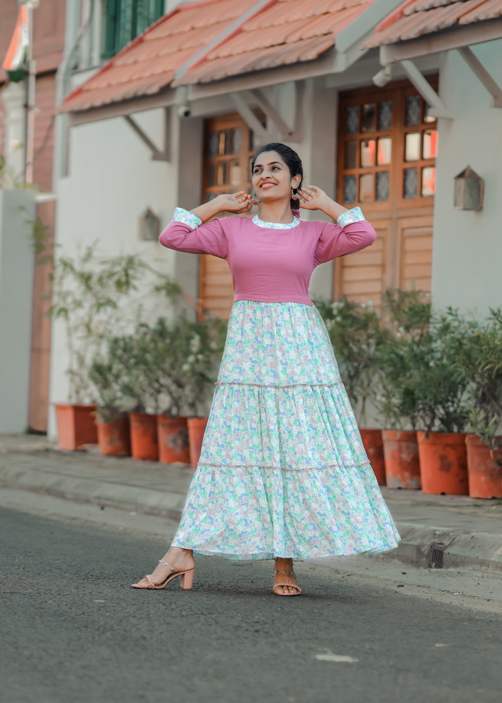 Pastel Floral Dress**
