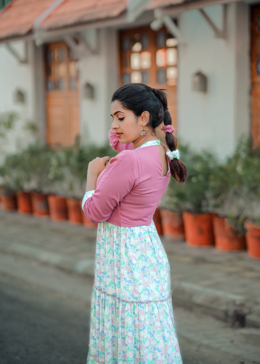 Pastel Floral Dress**