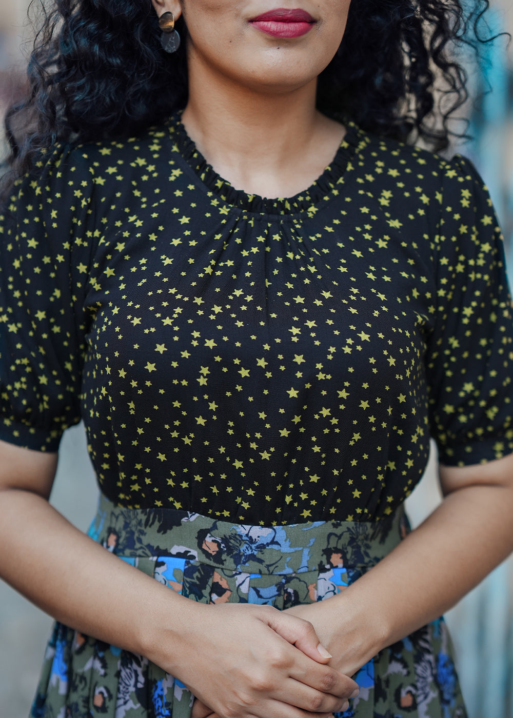 Starry night pleats dress