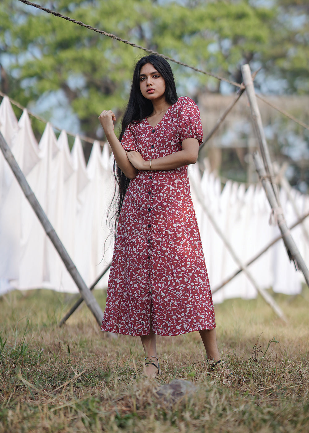 Burgundy Sheath Dress