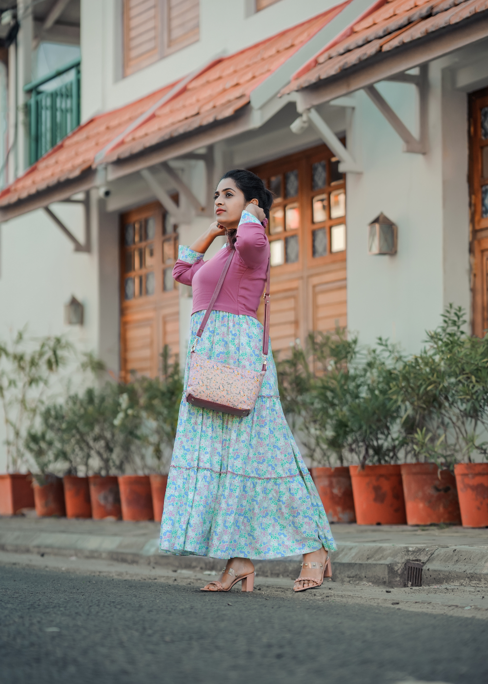 Pastel Floral Dress**