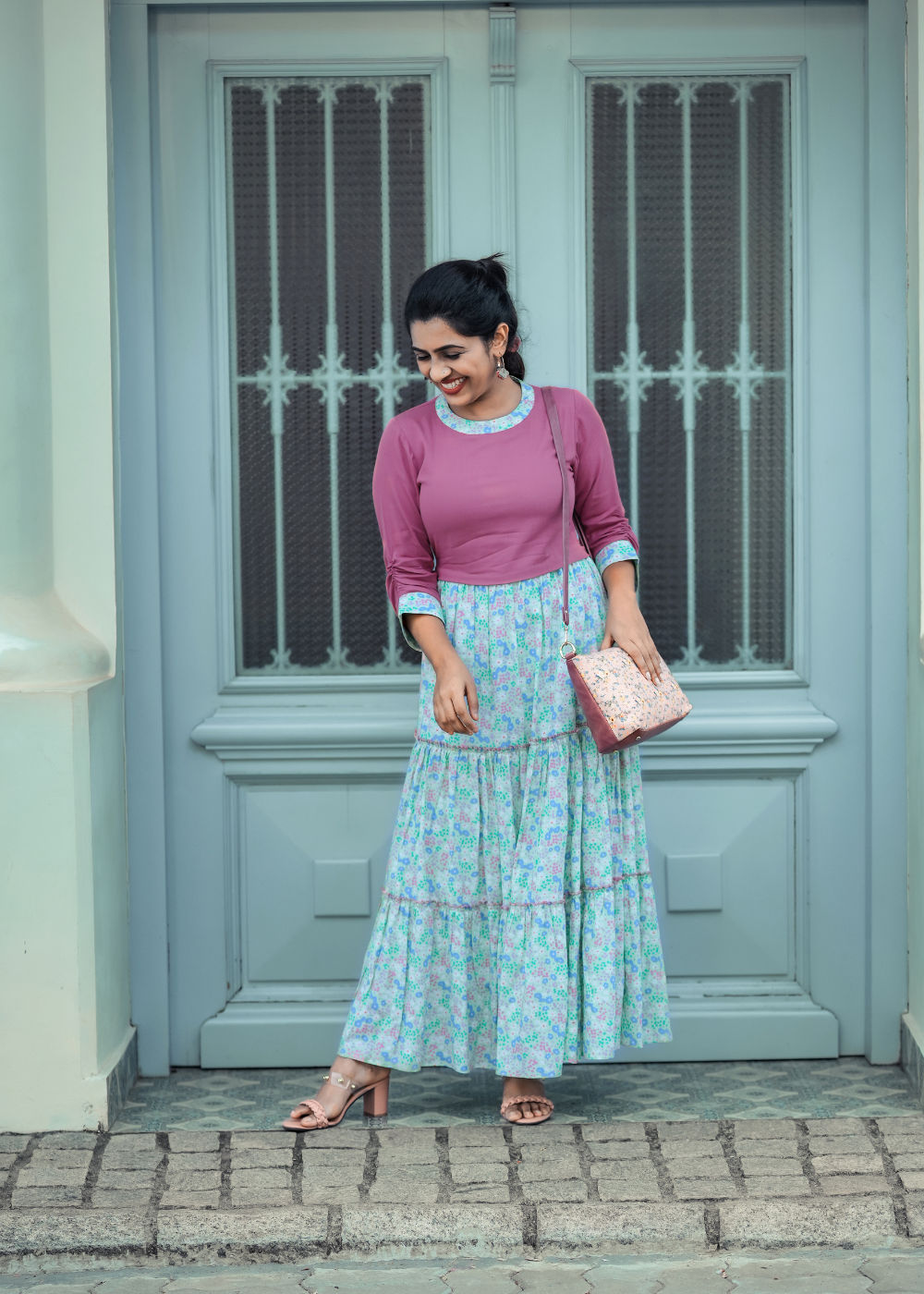 Pastel Floral Dress**