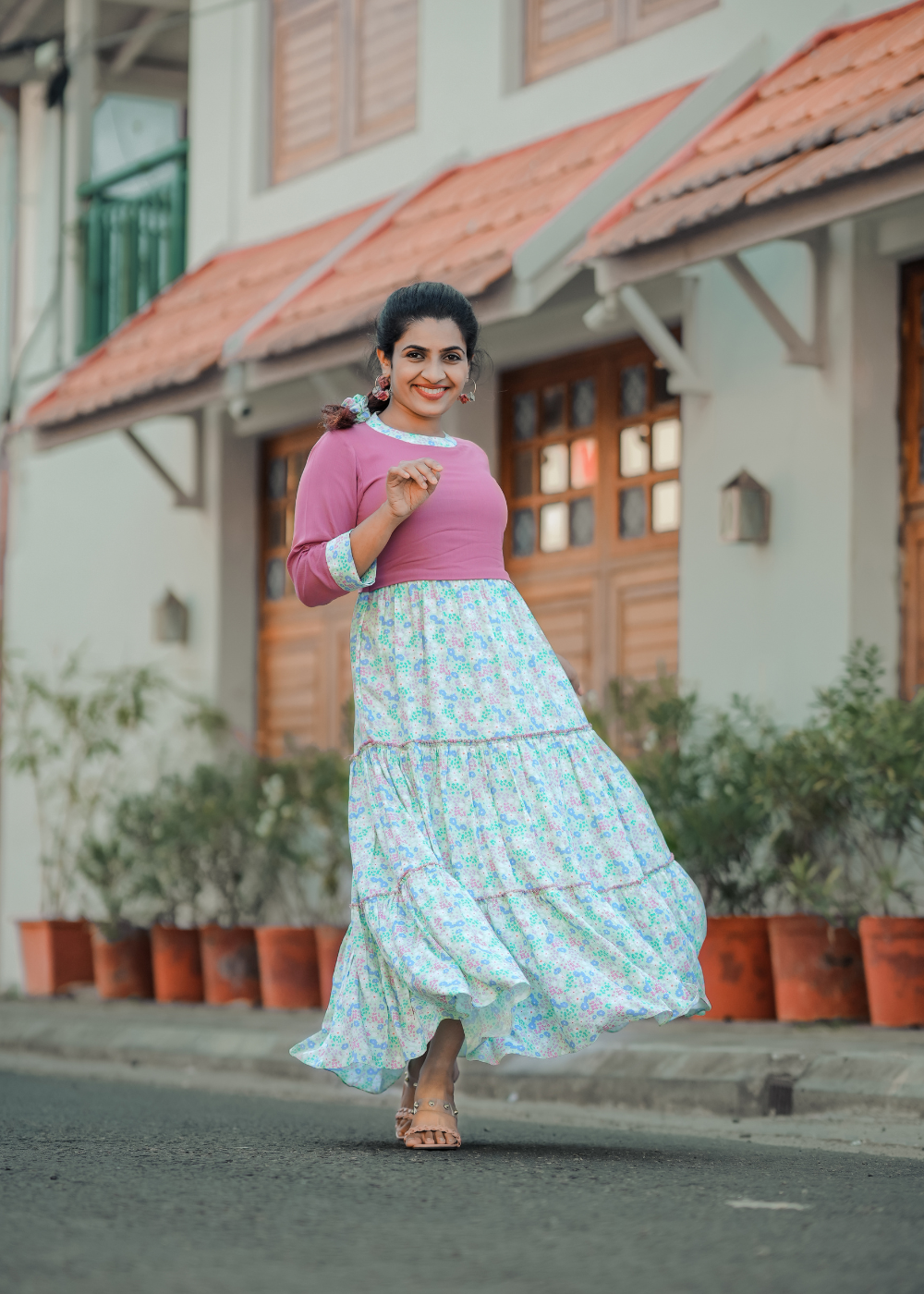 Pastel Floral Dress**