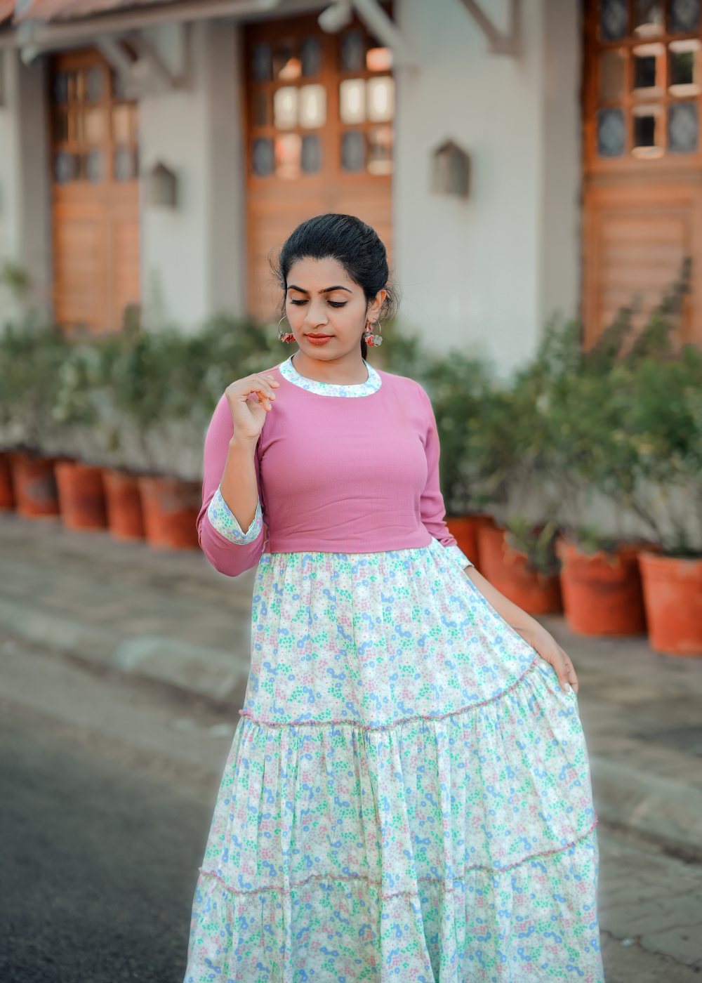 Pastel Floral Dress**