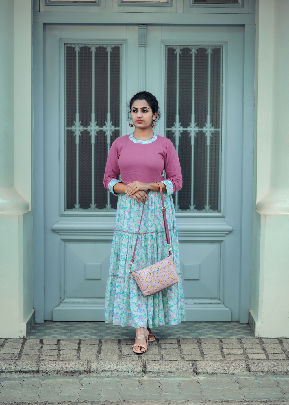 Pastel Floral Dress**