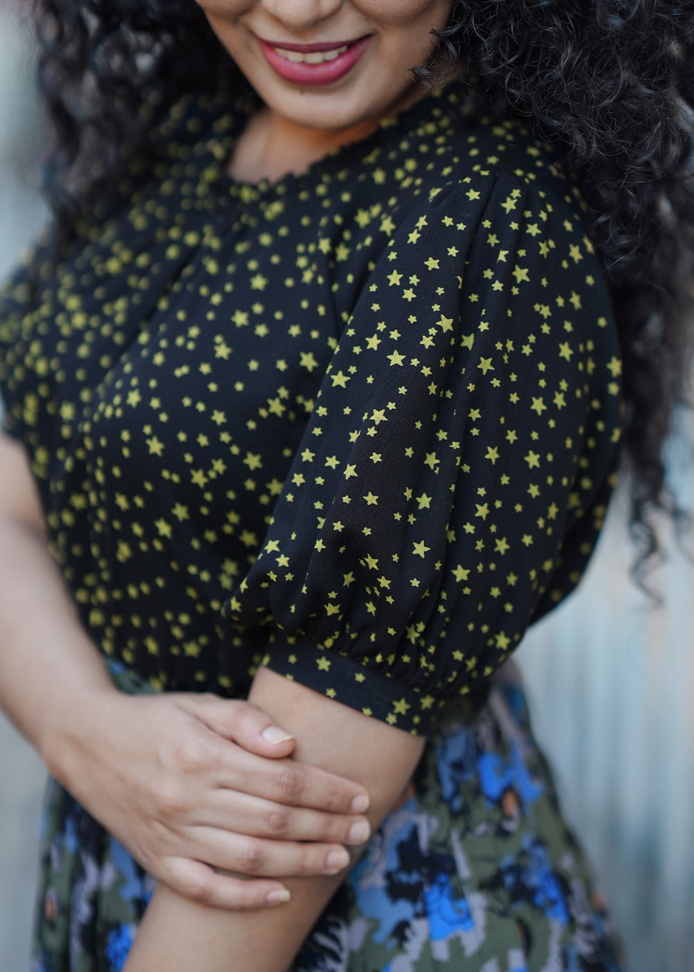 Starry night pleats dress