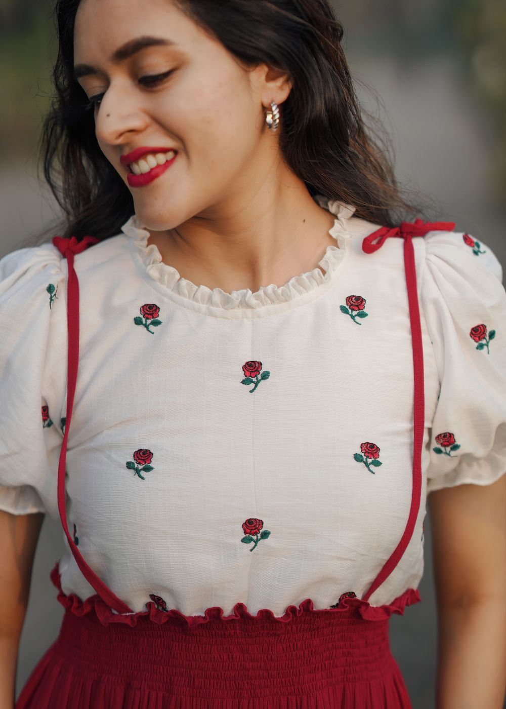 Crimson Linen Grace