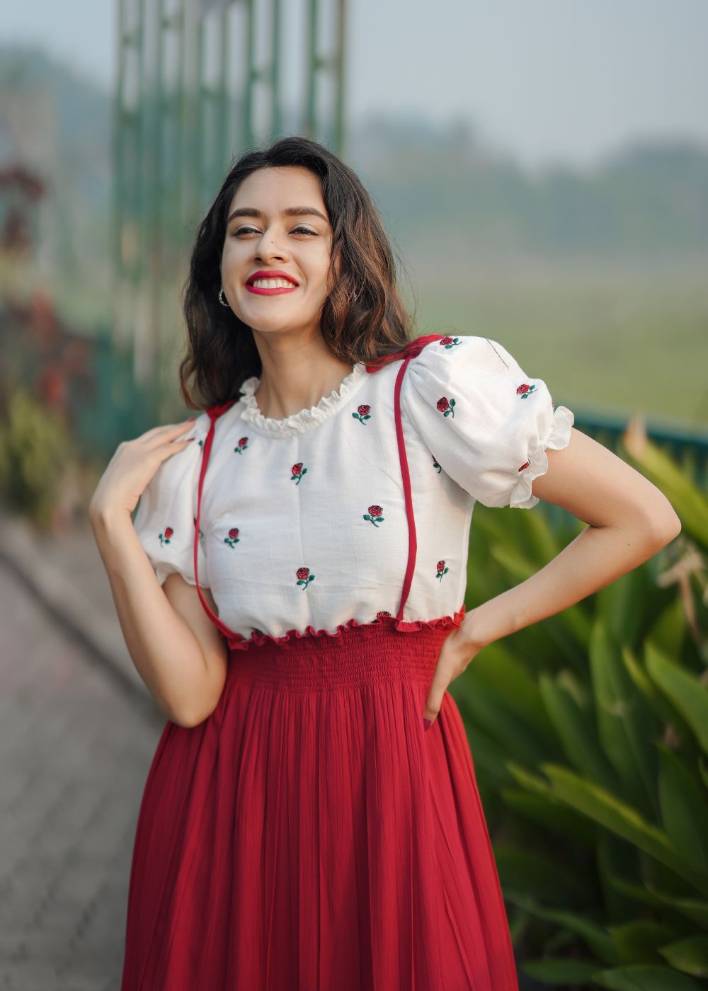 Crimson Linen Grace
