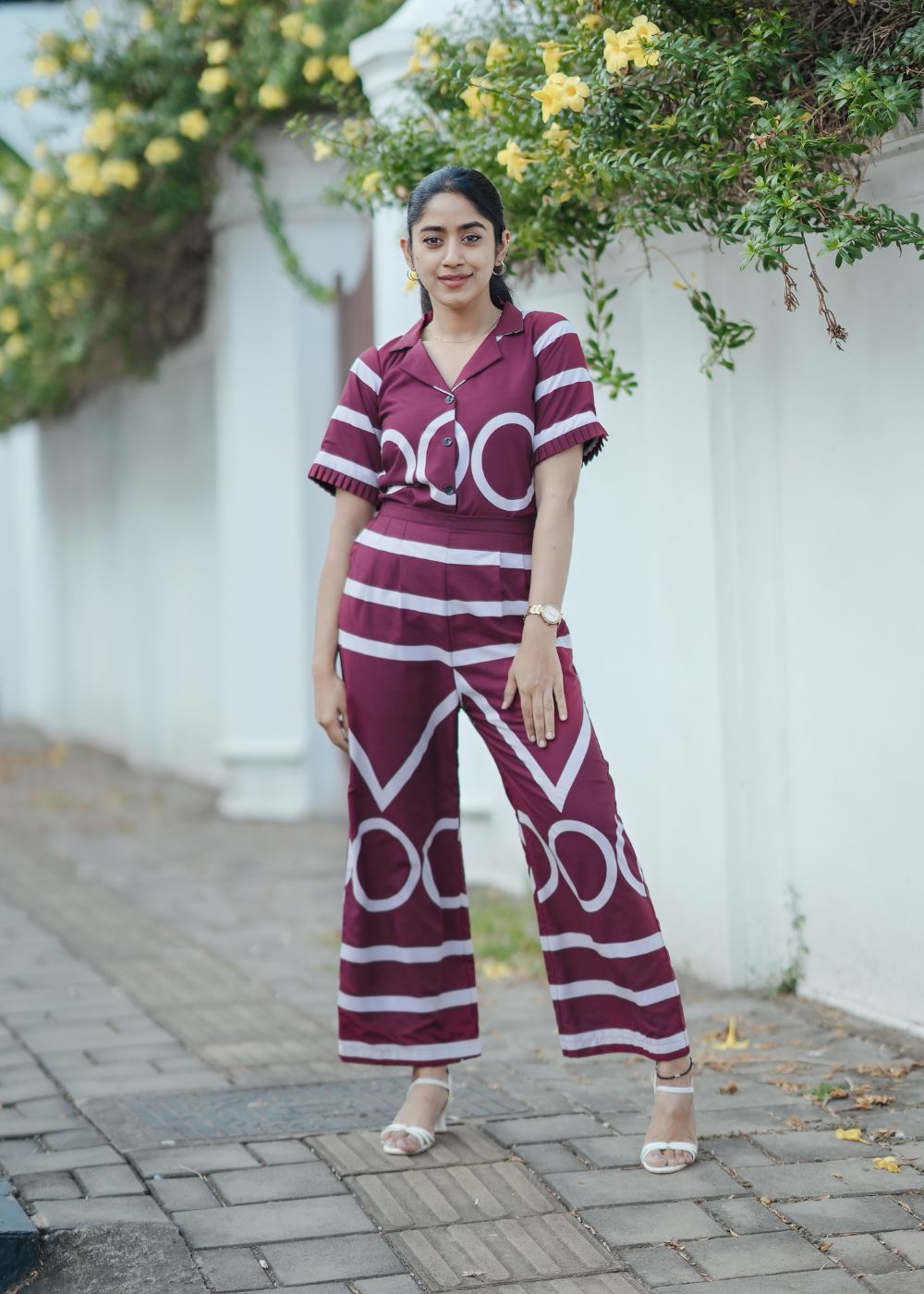 Burgundy Geometric