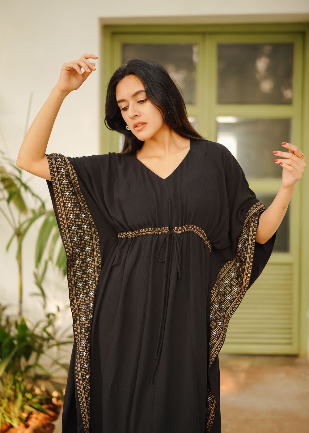 Regal Black Kaftan