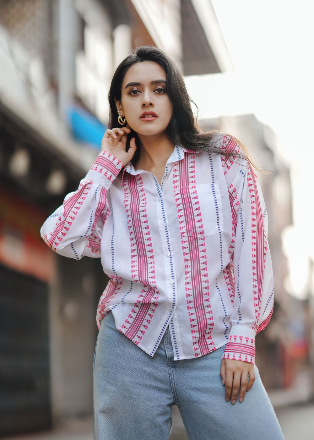 Pink Ikat Shirt