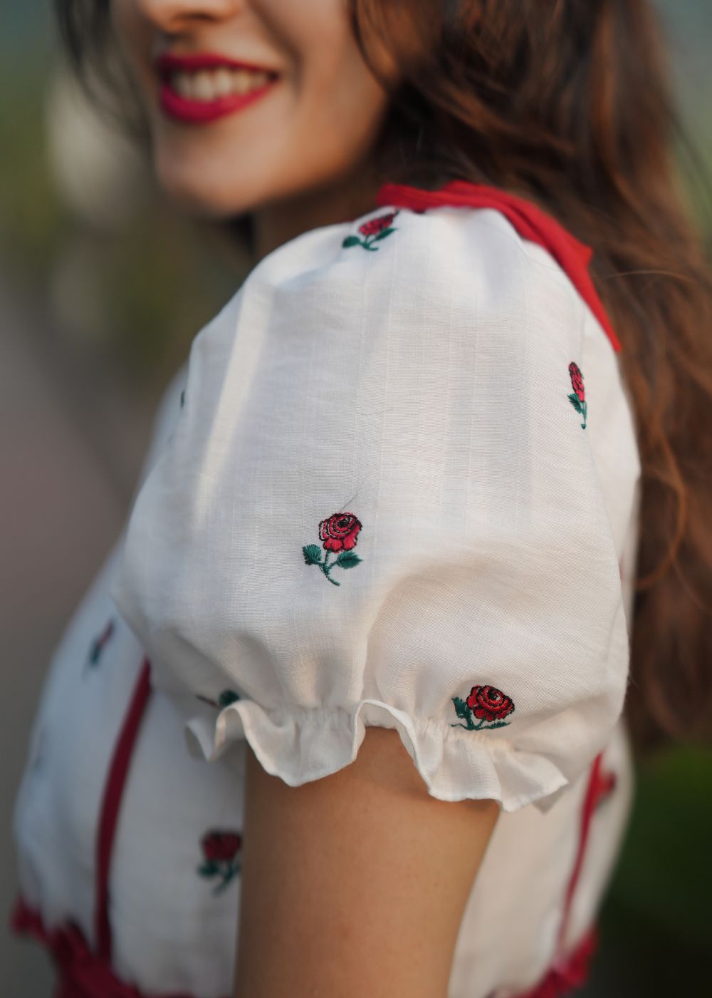 Crimson Linen Grace