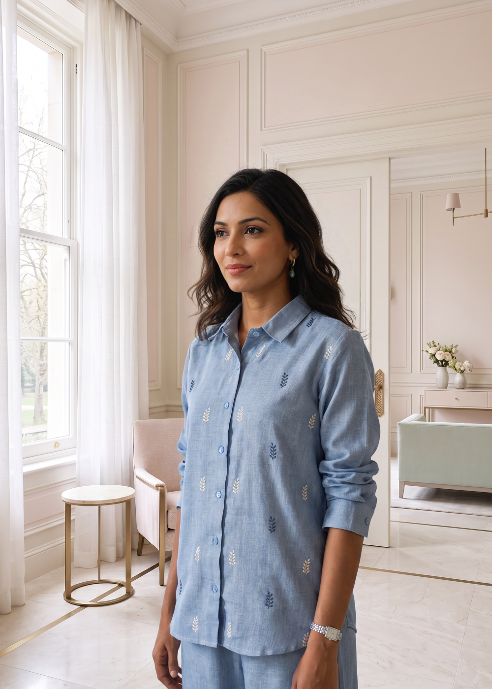 Linen Bluebell Shirt