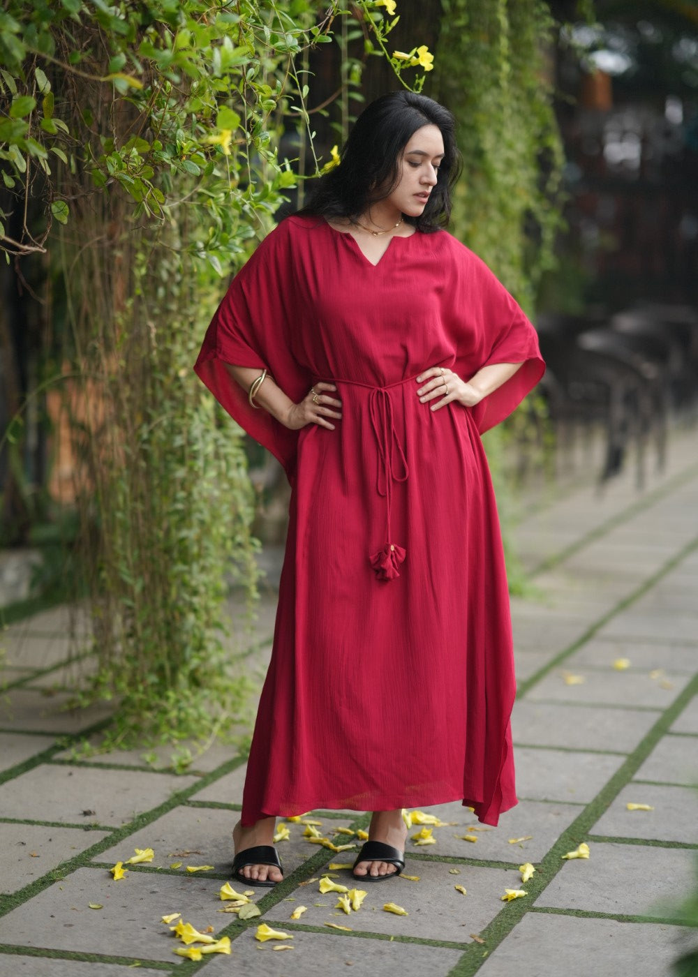 Scarlet Meadow Kaftan
