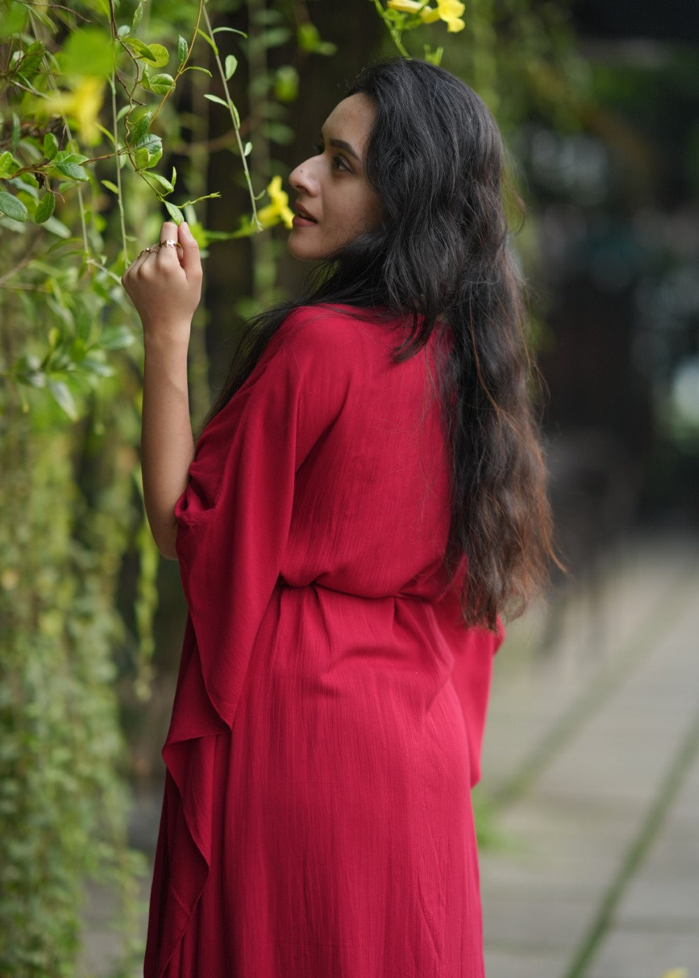 Scarlet Meadow Kaftan