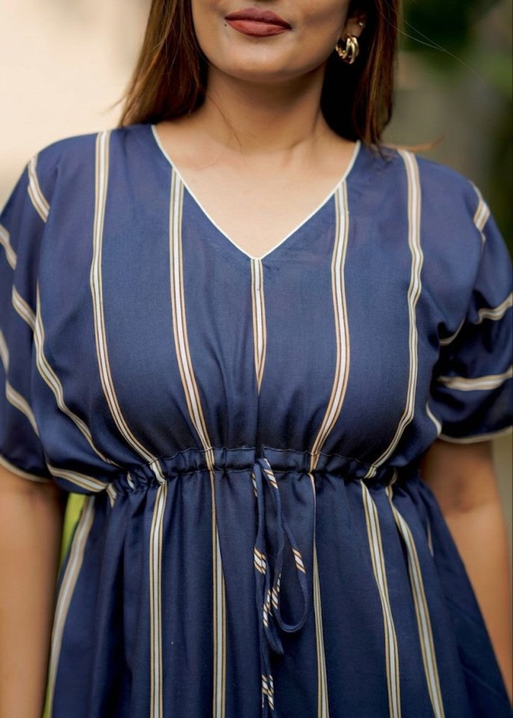Navy Stripe Kaftan