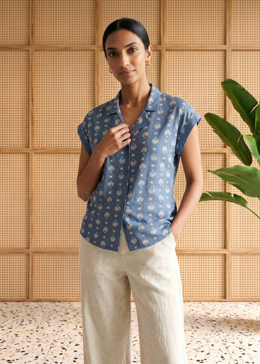 Boho Blue Shirt