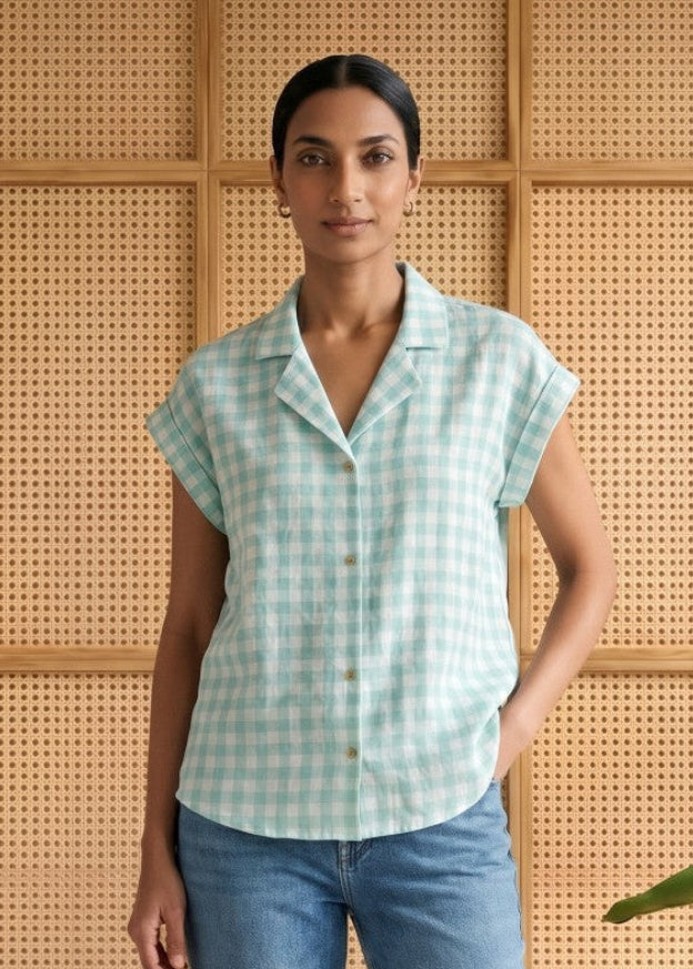 Minty Grid Shirt