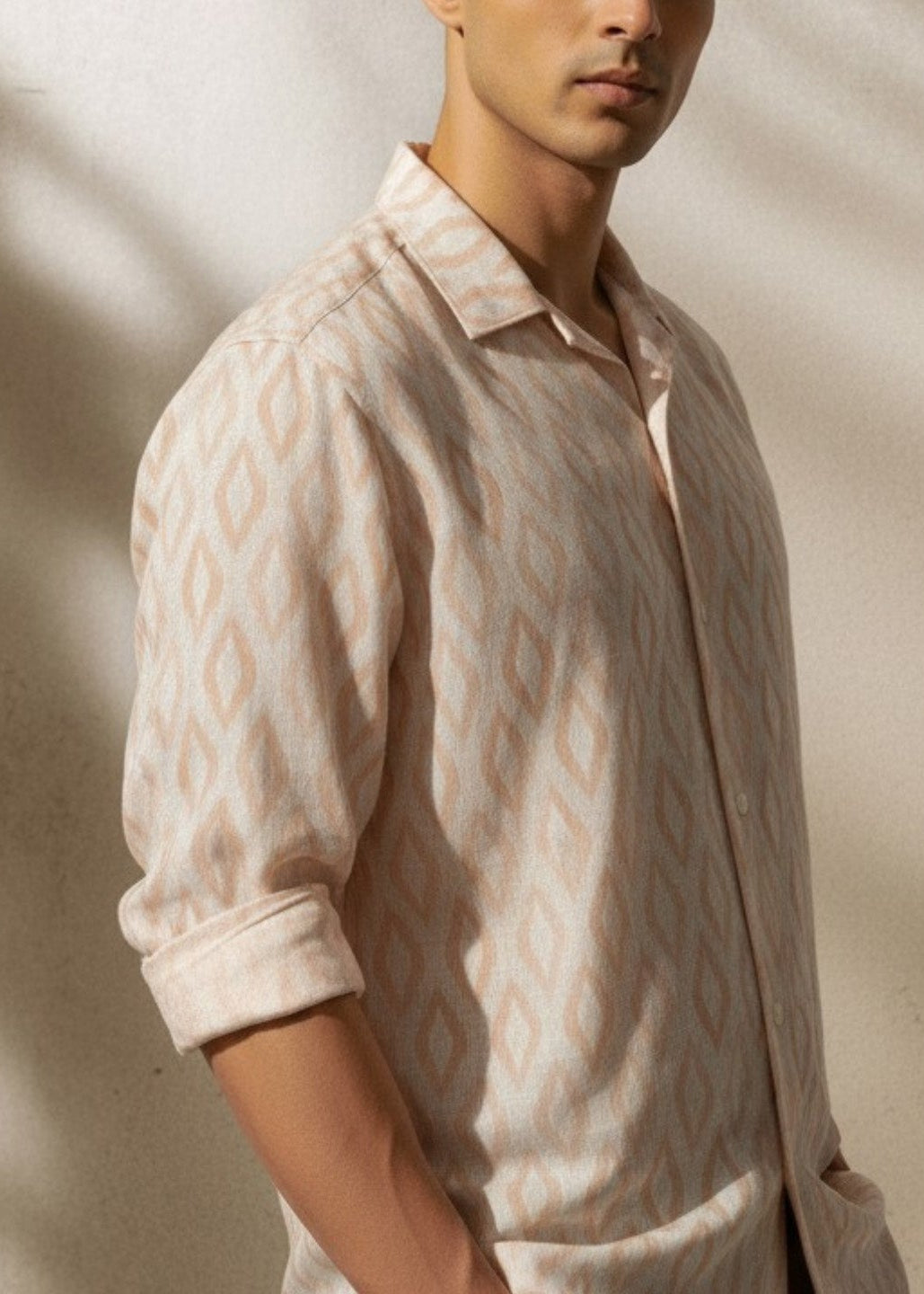 Peach Ikat Shirt